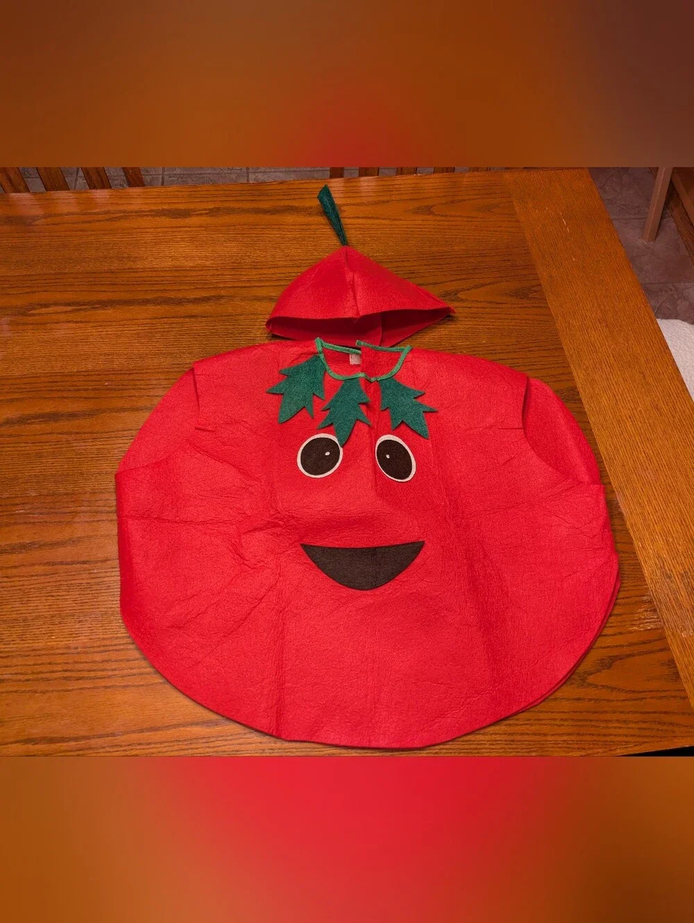 Kids Tomato Costume 🍅 Fits Ages 2–5 🍅 Halloween Dress-Up 🍅 One Size
